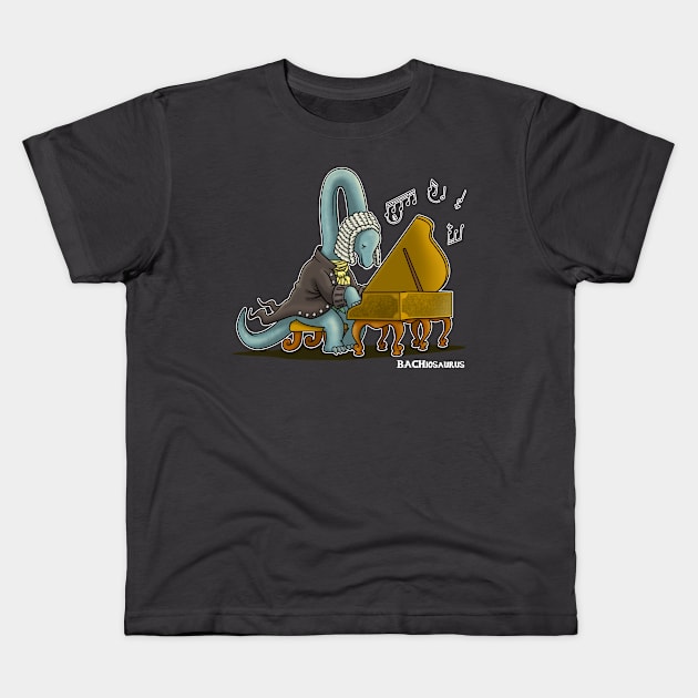 Sebastian Bach Cute Kawaii Musician Brachiosaurus Bach Music Cartoon Kids T-Shirt by Originals By Boggs